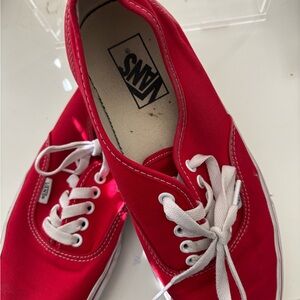 Vans Bold Red Canvas Shoes